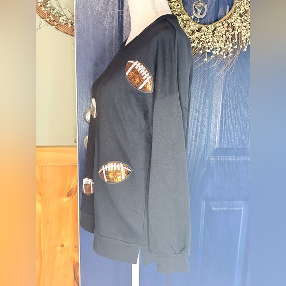 The Royal Standard Football Queen Sequin Sweatshirt size XS NWT - Picture 8 of 14